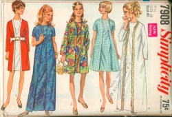 7908 68 3 ARMHOLE FRONT WRAP DRESS LENGTHS PATTERN 16 38